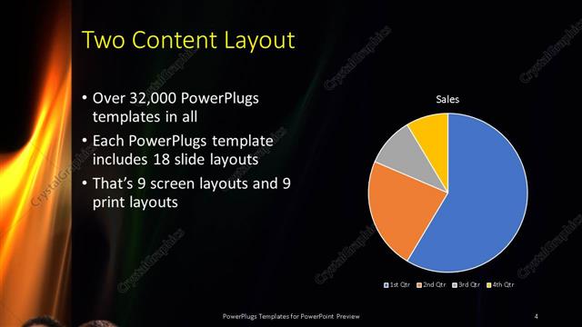 Two Content presentation slide layout