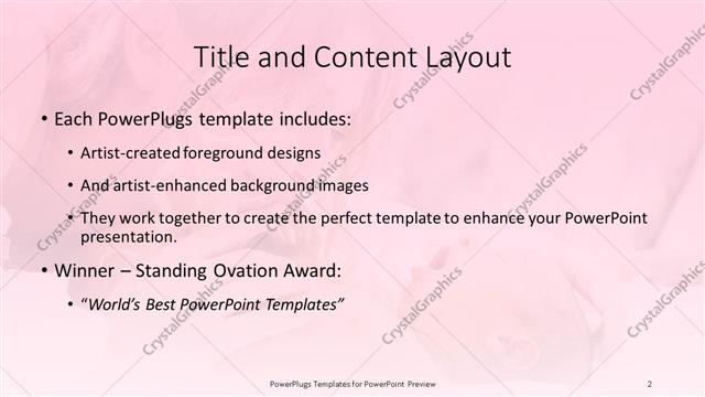 Title and Content presentation slide layout