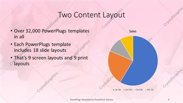 Two Content presentation slide layout