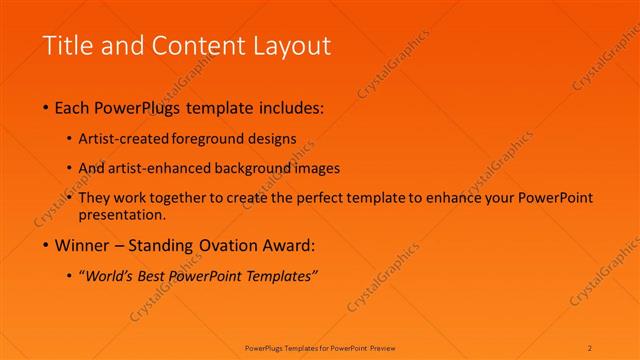 Title and Content presentation slide layout