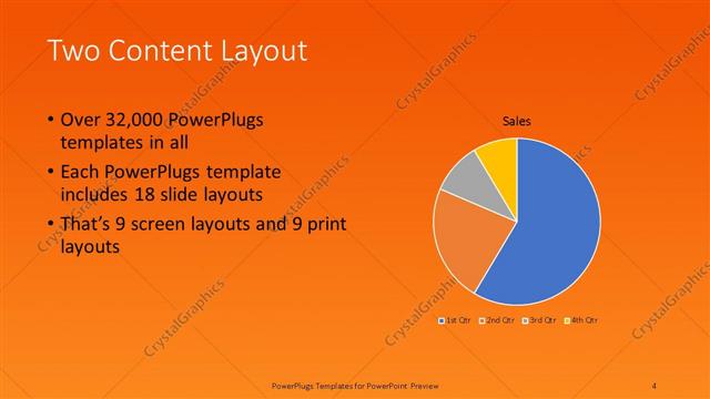 Two Content presentation slide layout