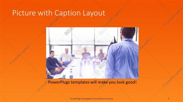 Picture with Caption presentation slide layout