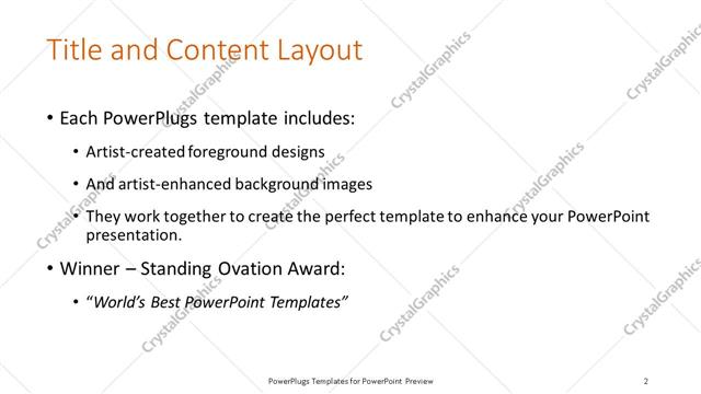 Title and Content presentation slide layout