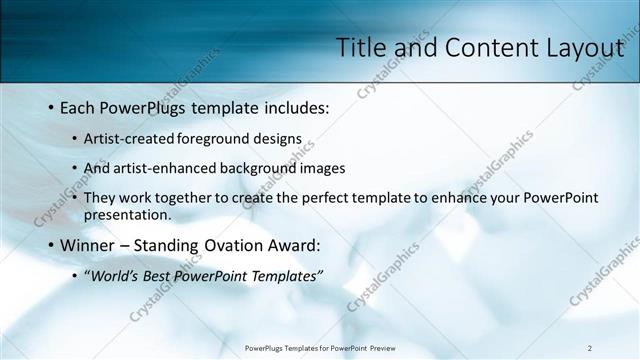 Title and Content presentation slide layout