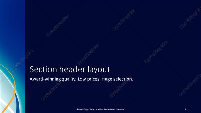 Section Header presentation slide layout