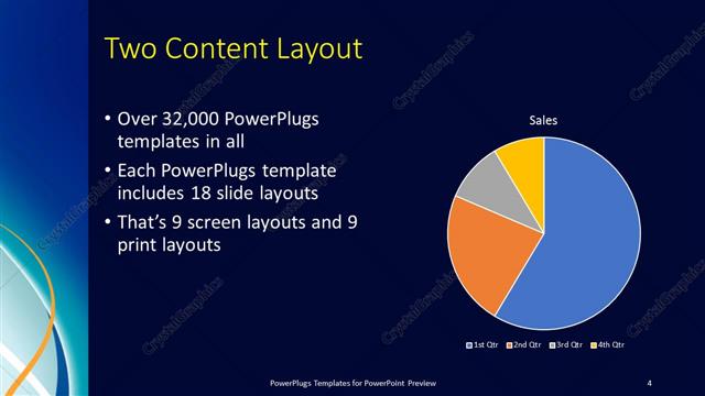 Two Content presentation slide layout
