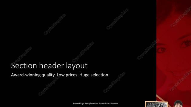 Section Header presentation slide layout
