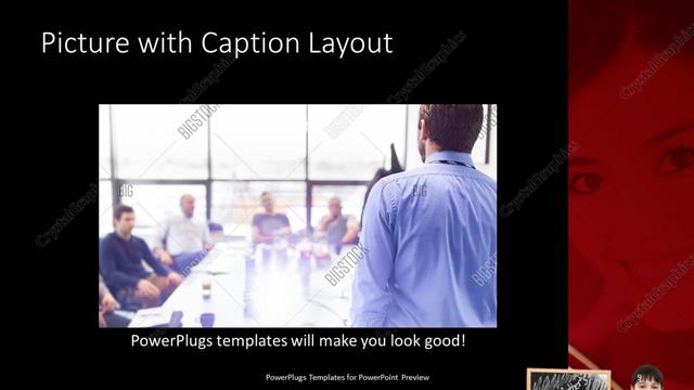Picture with Caption presentation slide layout