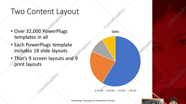 Two Content presentation slide layout