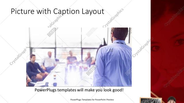 Picture with Caption presentation slide layout
