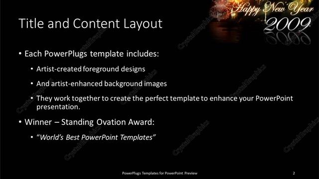 Title and Content presentation slide layout