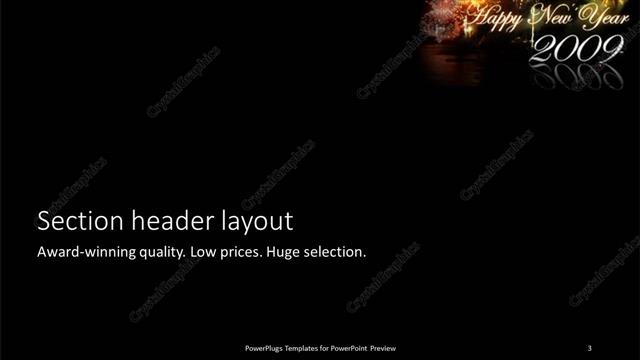 Section Header presentation slide layout
