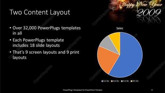 Two Content presentation slide layout