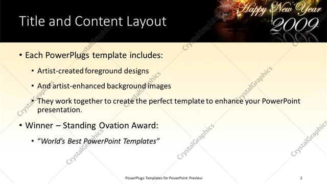 Title and Content presentation slide layout