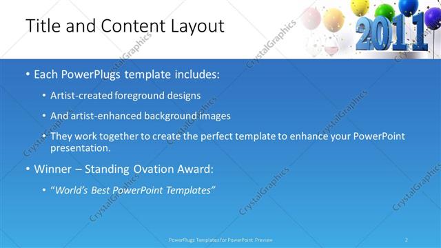 Title and Content presentation slide layout