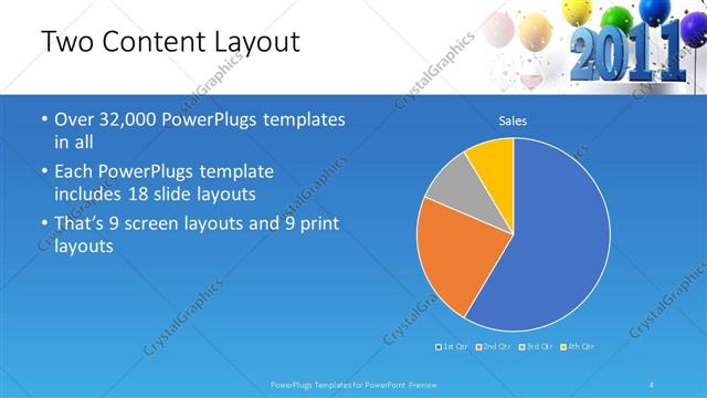 Two Content presentation slide layout