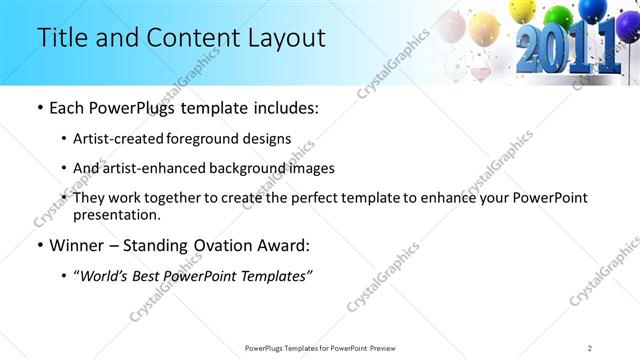 Title and Content presentation slide layout