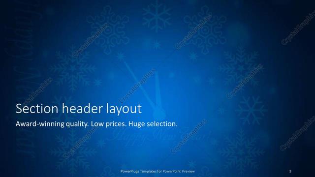 Section Header presentation slide layout