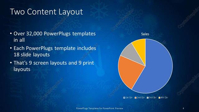 Two Content presentation slide layout
