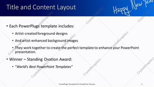 Title and Content presentation slide layout