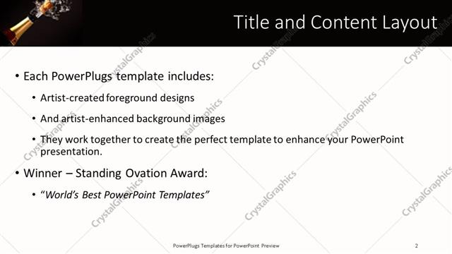 Title and Content presentation slide layout