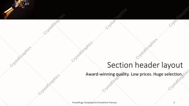 Section Header presentation slide layout