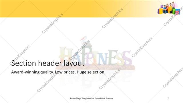 Section Header presentation slide layout