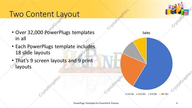 Two Content presentation slide layout