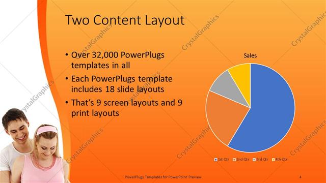 Two Content presentation slide layout