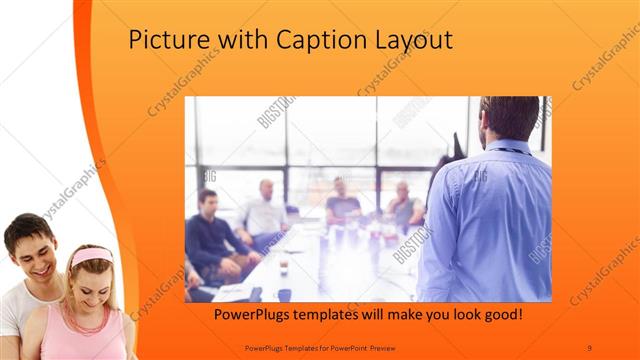Picture with Caption presentation slide layout