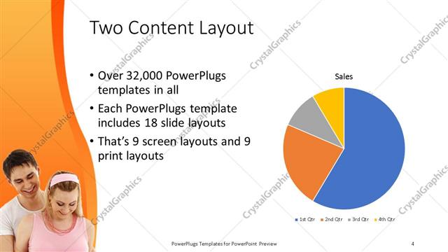 Two Content presentation slide layout