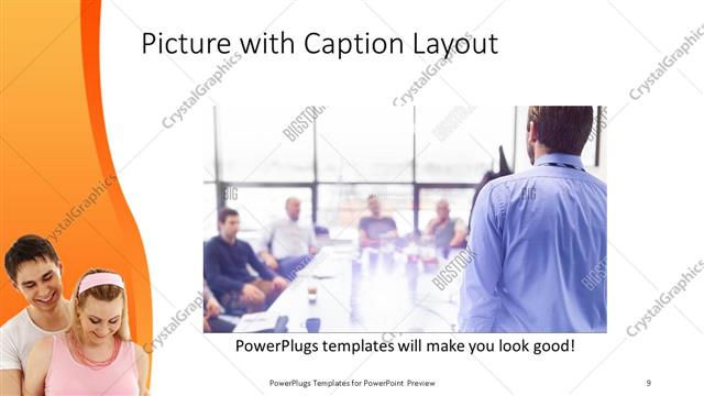 Picture with Caption presentation slide layout