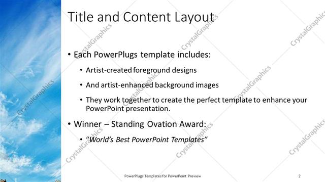 Title and Content presentation slide layout