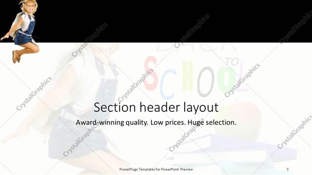 Section Header presentation slide layout