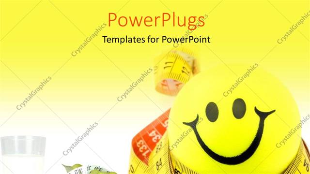  Presentation with happy - A happy sign with a yellowish background