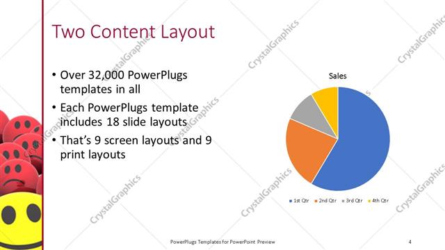 Two Content presentation slide layout