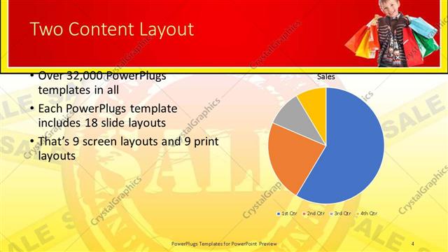 Two Content presentation slide layout