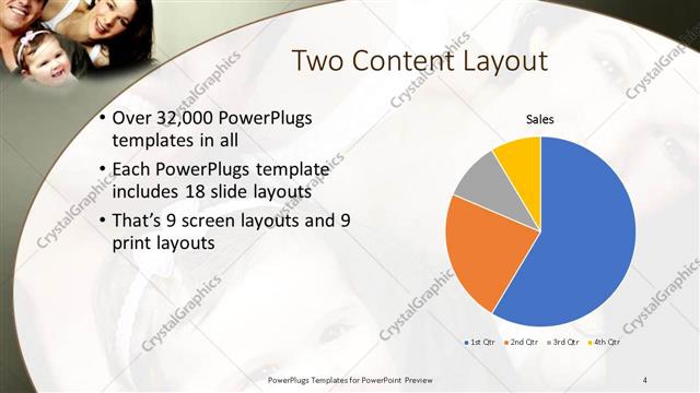 Two Content presentation slide layout