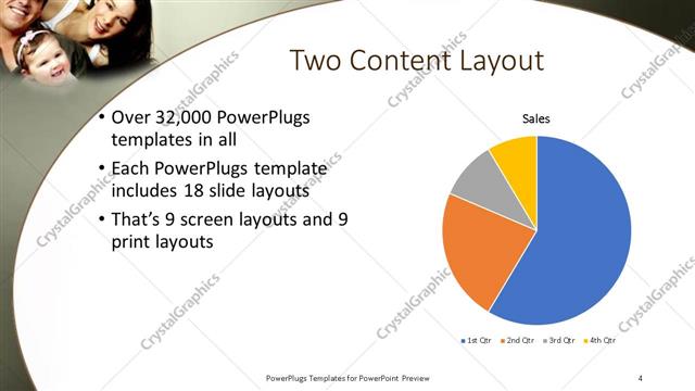 Two Content presentation slide layout