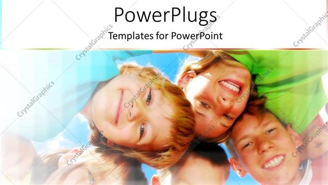  Presentation with kids playing - Happy smiling kids, girls and boys playing smiling at the camera