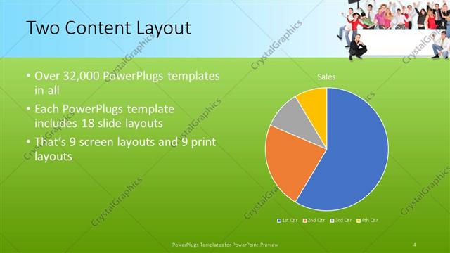 Two Content presentation slide layout