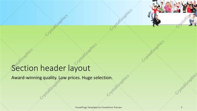 Section Header presentation slide layout