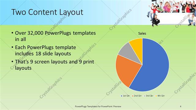 Two Content presentation slide layout