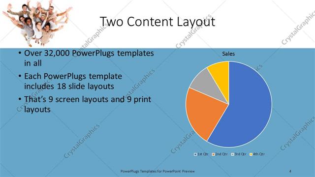 Two Content presentation slide layout