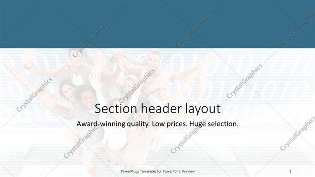 Section Header presentation slide layout