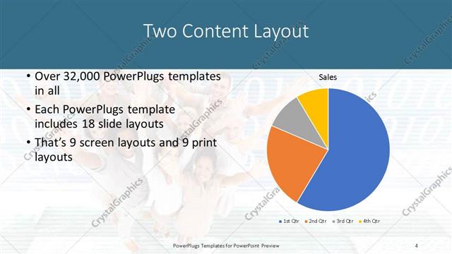 Two Content presentation slide layout