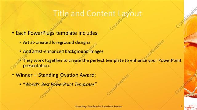 Title and Content presentation slide layout