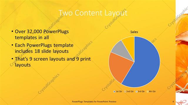 Two Content presentation slide layout