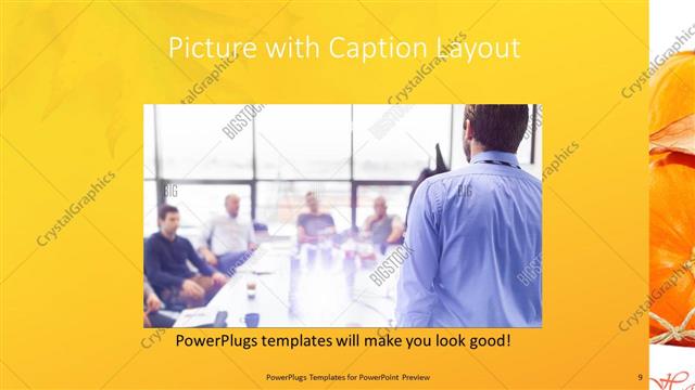Picture with Caption presentation slide layout
