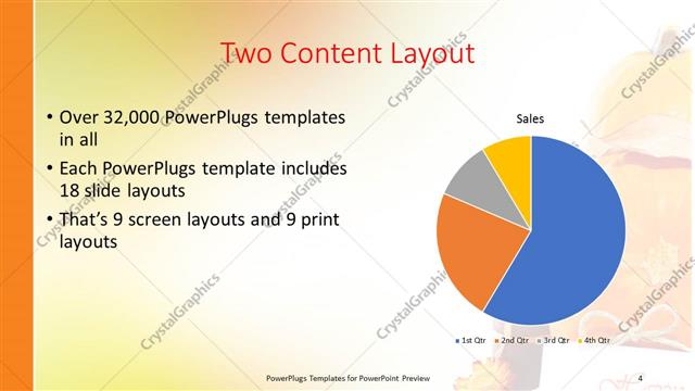 Two Content presentation slide layout